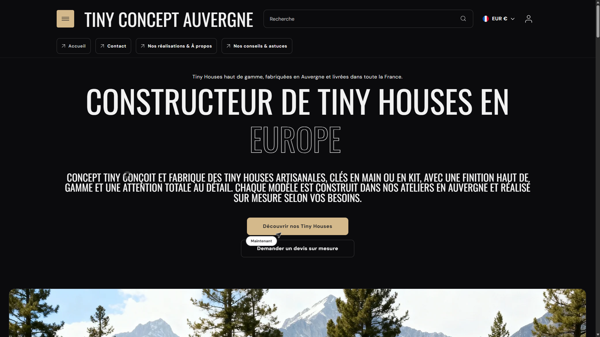 Page d’accueil AB Concept Auvergne – constructeur de tiny houses